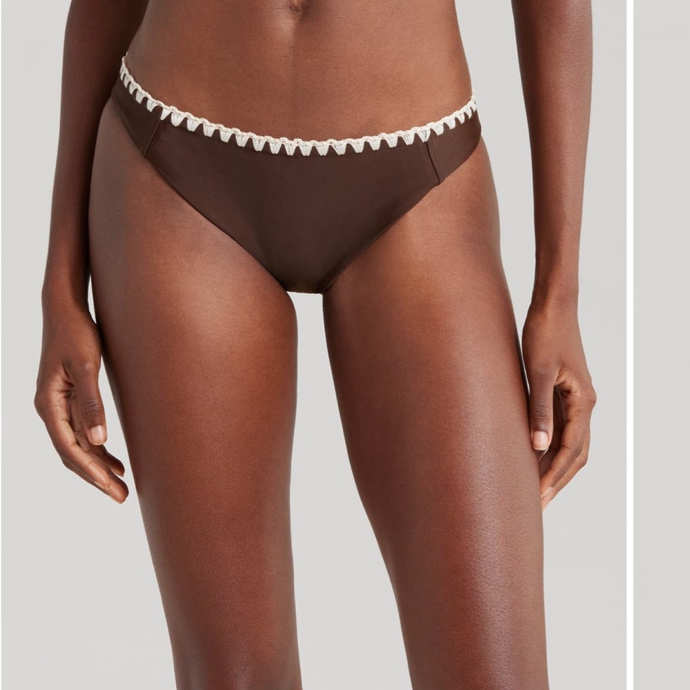 Ramy Brook NEW Size Large llisna contrast edge bikini bottoms $118